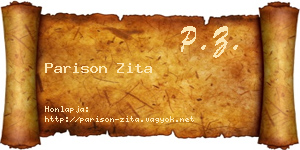 Parison Zita névjegykártya