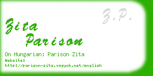 zita parison business card